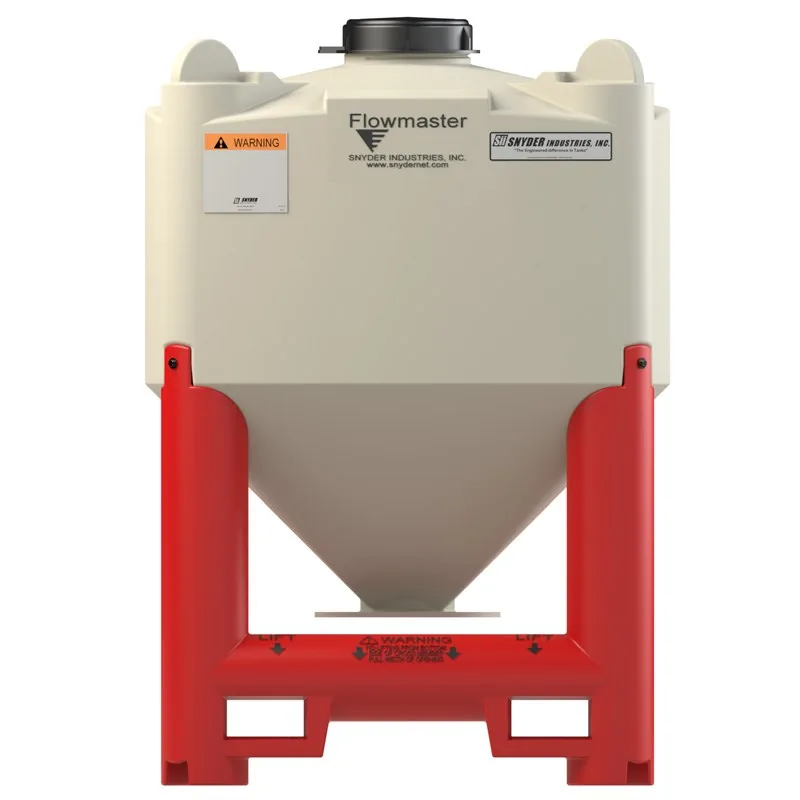 Flowmaster Sanitary Hopper - Pharmaceutical industrial HDPE container Bonar Plastics USA